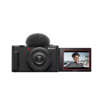 Sony ZV-1F kompaktiškas fotoaparatas su 1 colio Exmor RS CMOS jutikliu, 20,1 MP, 5472 x 3648 pikseliai, juodas