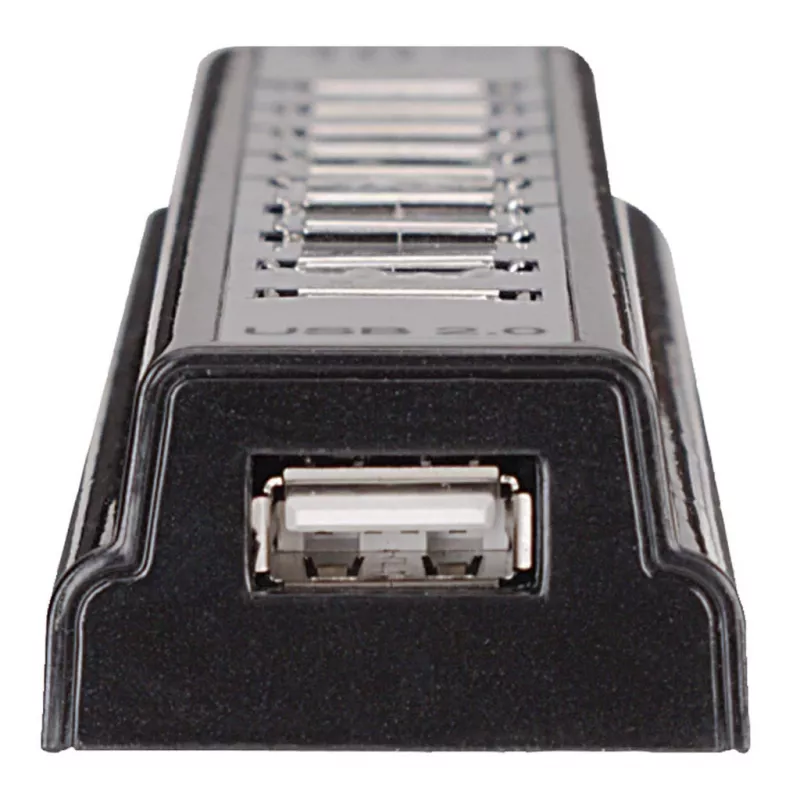 Manhattan USB-A 10 prievadų stalinis USB centras, 10x USB-A prievadai, 480 Mbps (USB 2.0), maitinimas per USB arba išoriniu maitinimo šaltiniu (neįtrauktas)