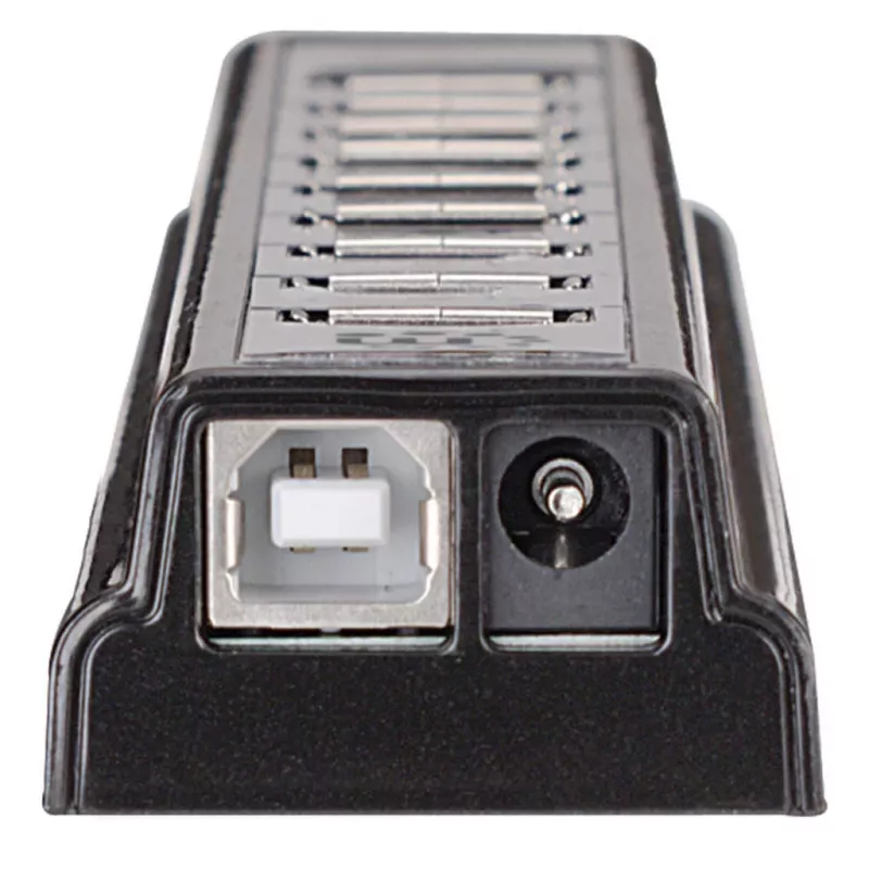 Manhattan USB-A 10 prievadų stalinis USB centras, 10x USB-A prievadai, 480 Mbps (USB 2.0), maitinimas per USB arba išoriniu maitinimo šaltiniu (neįtrauktas)