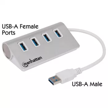 USB šakotuvas Manhattan USB-A 4 prievadų