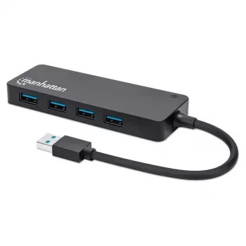 MANHATTAN USB-A 4 prievadų šakotuvas, 4x USB-A, 5 Gbps (USB 3.2 Gen1), juodas