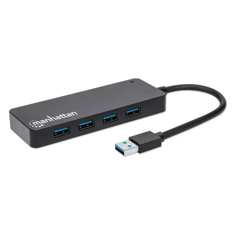 MANHATTAN USB-A 4 prievadų šakotuvas, 4x USB-A, 5 Gbps (USB 3.2 Gen1), juodas