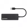 MANHATTAN USB-A 4 prievadų šakotuvas, 4x USB-A, 5 Gbps (USB 3.2 Gen1), juodas