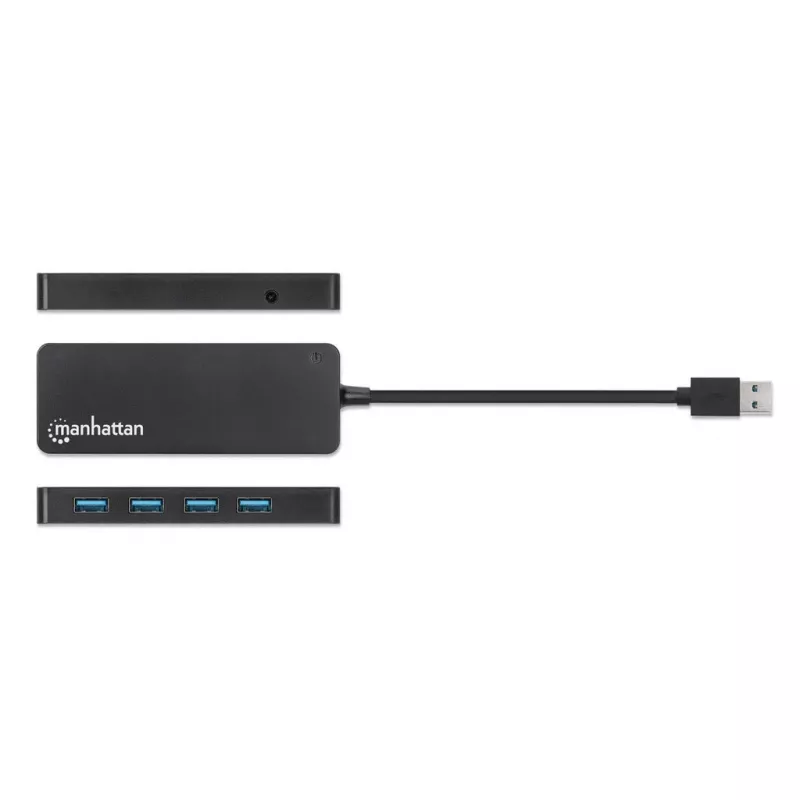 MANHATTAN USB-A 4 prievadų šakotuvas, 4x USB-A, 5 Gbps (USB 3.2 Gen1), juodas