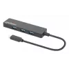 Manhattan USB-C dokas / USB 3.2 Gen1 4 prievadų USB-A skirstytuvas, 5 Gbps, maitinamas iš USB (HB30CM4AB)