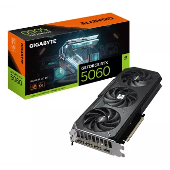GIGABYTE GeForce RTX 5060 GAMING OC 8G vaizdo plokštė - 8 GB GDDR7, 128 bit, PCI-E 5.0, 2595 MHz, 3x DisplayPort, 1x HDMI, GV-N5060GAMING OC-8GD