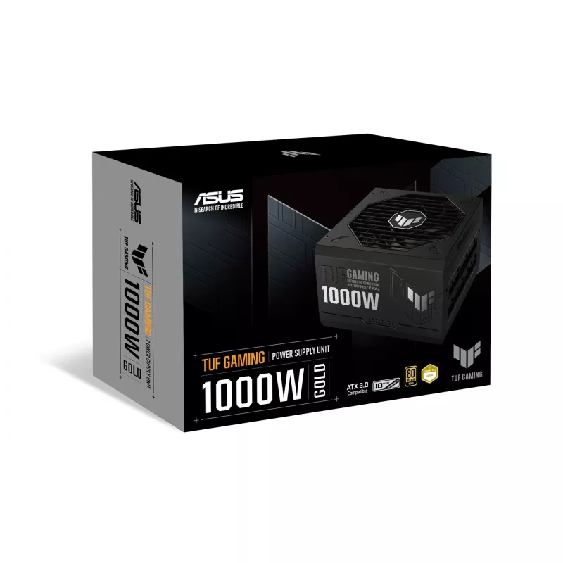 Maitinimo blokas ASUS TUF Gaming 1000W Gold ATX 3.1 1000 W 80 PLUS Gold pilnai modulinis juodas, 135 mm ventiliatorius
