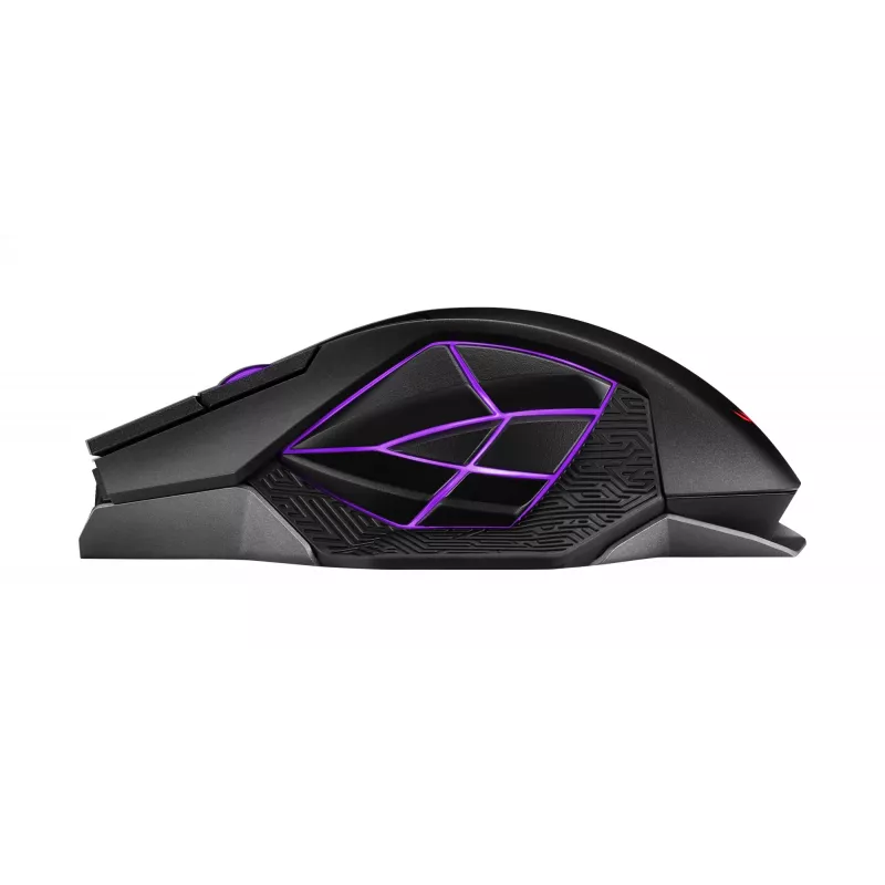 Pelinė ASUS ROG Spatha X, belaidė, dešinei rankai, RF 2.4 GHz + USB-C, optinė, 19000 DPI