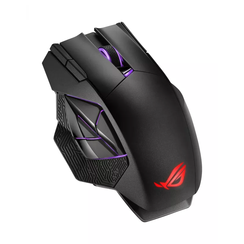 Pelinė ASUS ROG Spatha X, belaidė, dešinei rankai, RF 2.4 GHz + USB-C, optinė, 19000 DPI