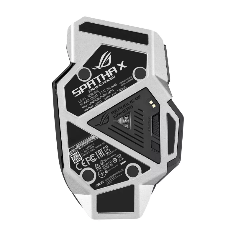 Pelinė ASUS ROG Spatha X, belaidė, dešinei rankai, RF 2.4 GHz + USB-C, optinė, 19000 DPI