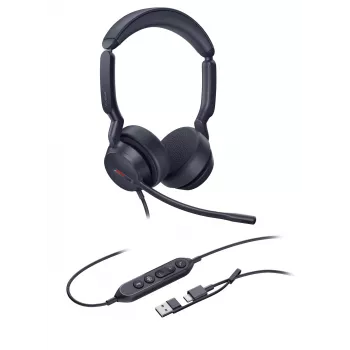 Yealink UH44 Dual Teams USB-C/A ausinės su raišteliu