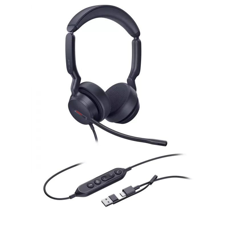 Yealink UH44 Dual Teams USB-C/A ausinės su raišteliu