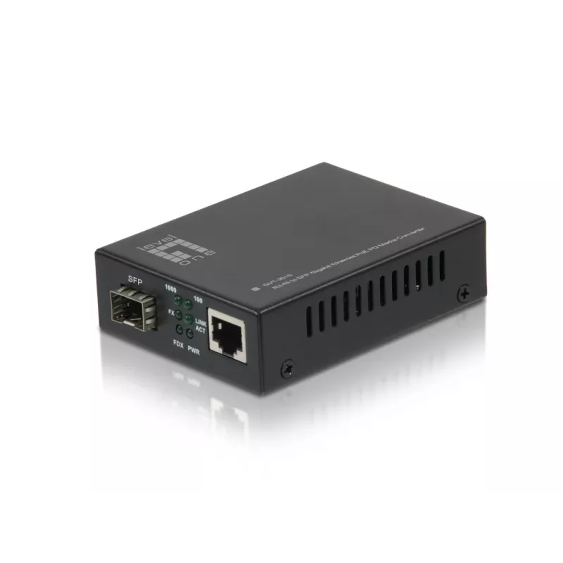 LevelOne GVT-2010 Gigabit medijos keitiklis RJ45 į SFP su PoE PD