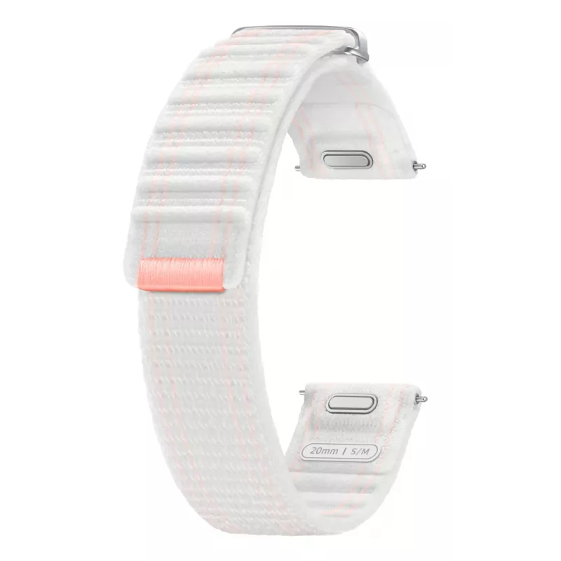 Samsung Fabric Band (S/M) Galaxy Watch 7 dirželis, Smartwatch, Rožinis, Baltas