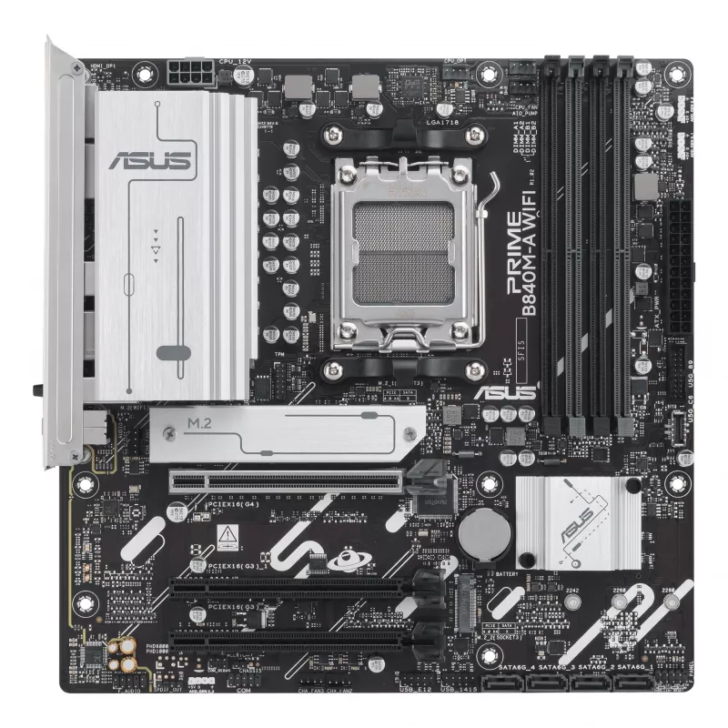 Motininė plokštė ASUS PRIME B840M-A WIFI AMD B840 lizdas AM5 micro ATX