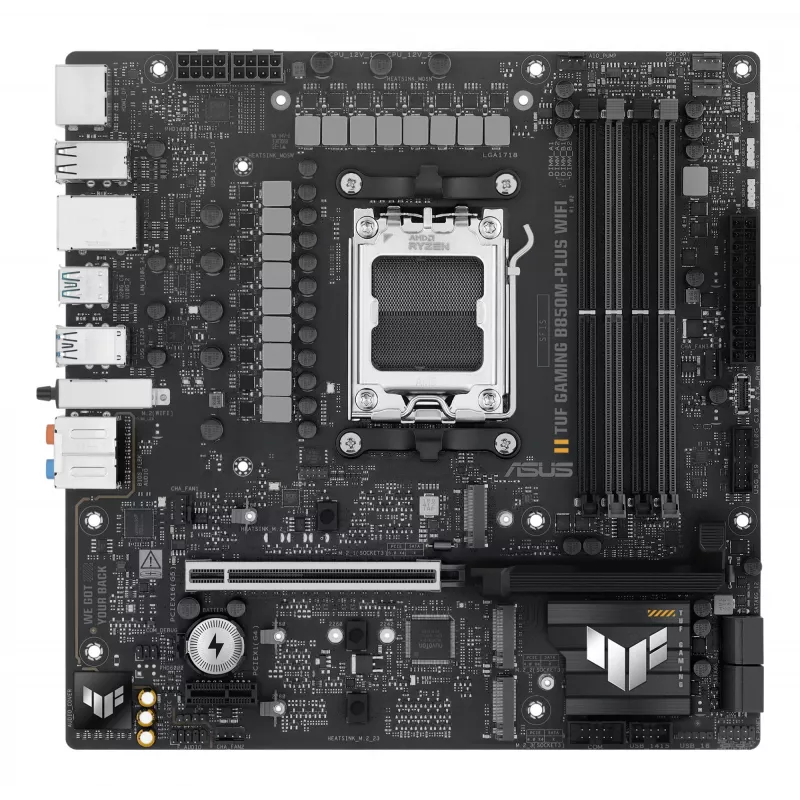ASUS TUF GAMING B850M-PLUS WIFI pagrindinė plokštė AMD B850 Socket AM5 micro ATX