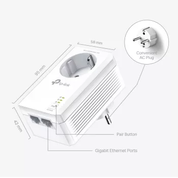 TP-Link TL-PA7027P KIT PowerLine adapteris 1000 Mbit/s Ethernet LAN baltas 2 vnt.