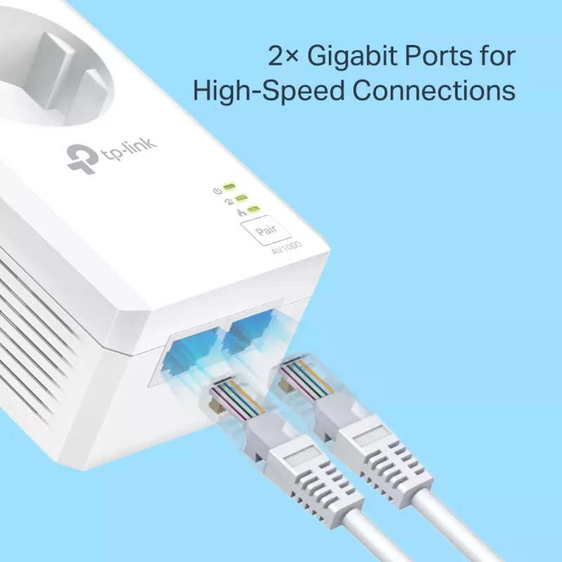 TP-Link TL-PA7027P KIT PowerLine adapteris 1000 Mbit/s Ethernet LAN baltas 2 vnt.