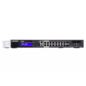 QNAP QGD-1600P valdomas Gigabit Ethernet (10/100/1000) maitinimas per Ethernet (PoE) 1U juoda, pilka