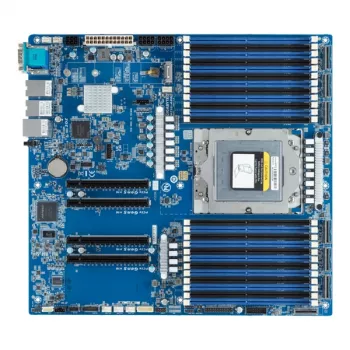 Motininė plokštė GIGABYTE MZ33-AR0 Extended ATX, skirta AMD EPYC 9004, lizdas SP5, 24× DDR5 DIMM, 4× PCIe 5.0 x16, 2× RJ-45