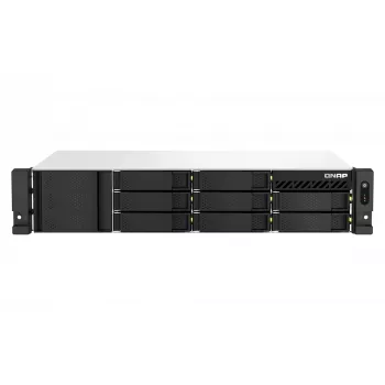 QNAP TS-873AeU-RP NAS stovas (2U) Ryzen Embedded V1500B 4 GB DDR4 0 TB QuTS hero juoda