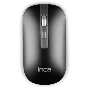 INCA IWM-531RA Belaidė Pelė – Bluetooth & RF 2.4GHz – 1600DPI – Juoda/Sidabrinė
