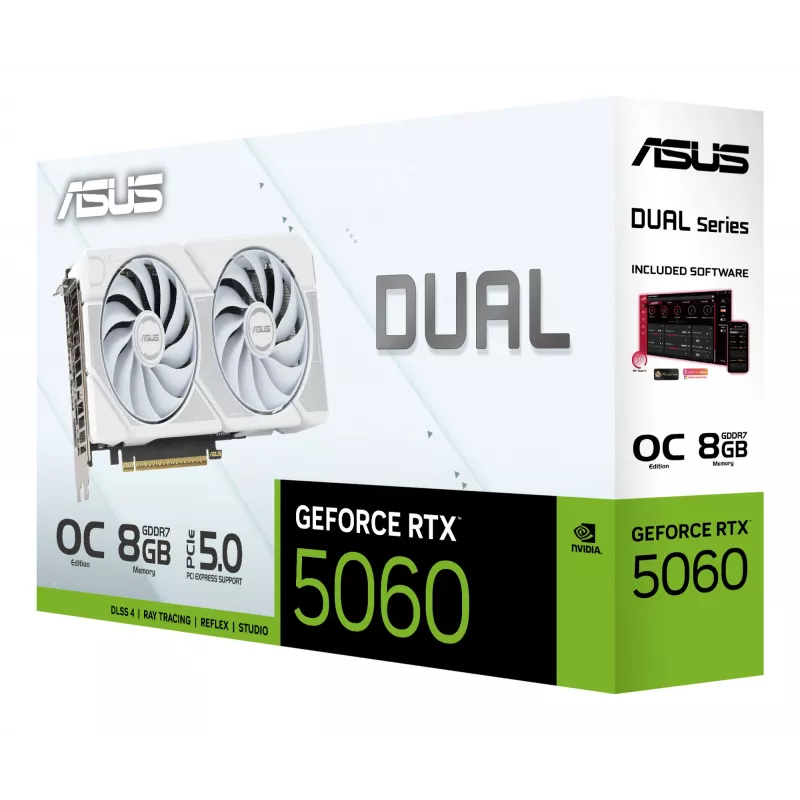 ASUS Dual GeForce RTX 5060 O8G WHITE 8 GB GDDR7
