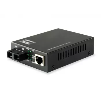 LevelOne GVT-2002 Gigabitinis medijos keitiklis RJ45 į SC, vienmodis šviesolaidis, 20 km