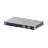 Valdomas Gigabit PoE jungiklis Netgear GS728TXUP — 24 × 10/100/1000 RJ-45, 128 Gbit/s, 1U, montuojamas į stelažą