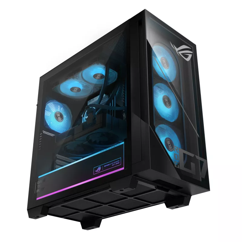 ASUS ROG G700 GM700TZ-R9800X064W žaidimų kompiuteris: AMD Ryzen 7 9800X3D, 64 GB DDR5, 1 TB SSD, NVIDIA GeForce RTX 5070, Windows 11 Home, juodas