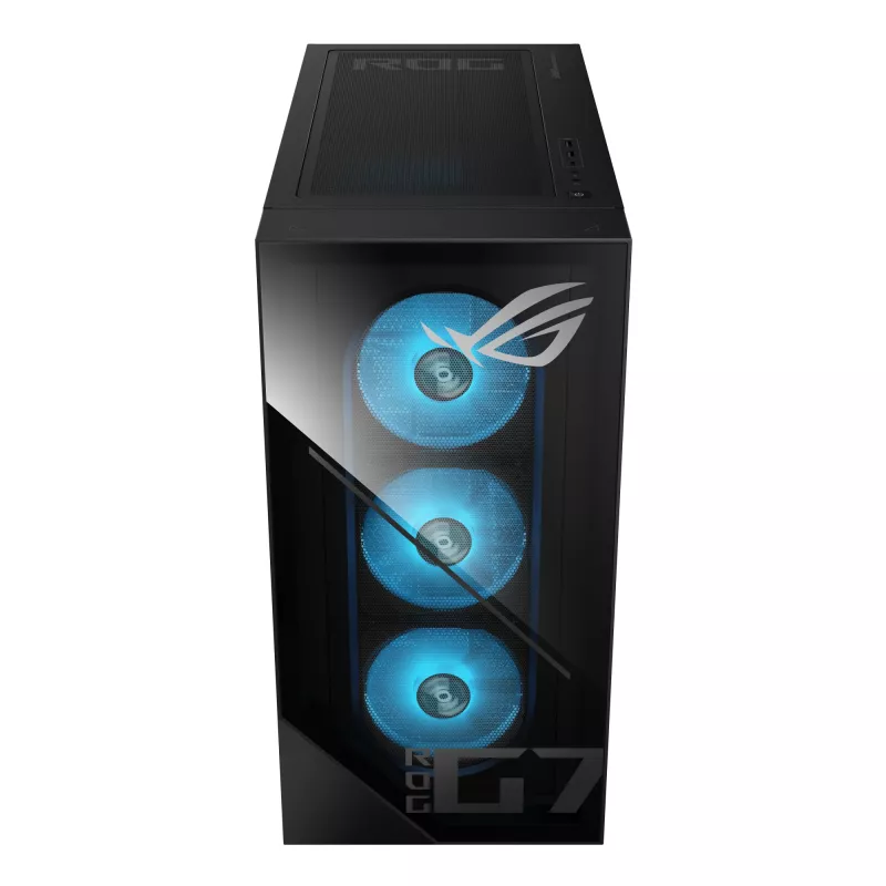 ASUS ROG G700 GM700TZ-R9800X064W žaidimų kompiuteris: AMD Ryzen 7 9800X3D, 64 GB DDR5, 1 TB SSD, NVIDIA GeForce RTX 5070, Windows 11 Home, juodas