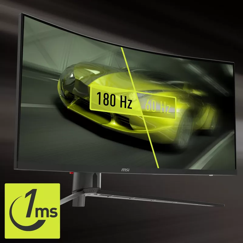 Monitorius MSI MAG 345CQRDE 86,4 cm (34 colių) 3440 x 1440 pikselių UltraWide Dual Quad HD juodas