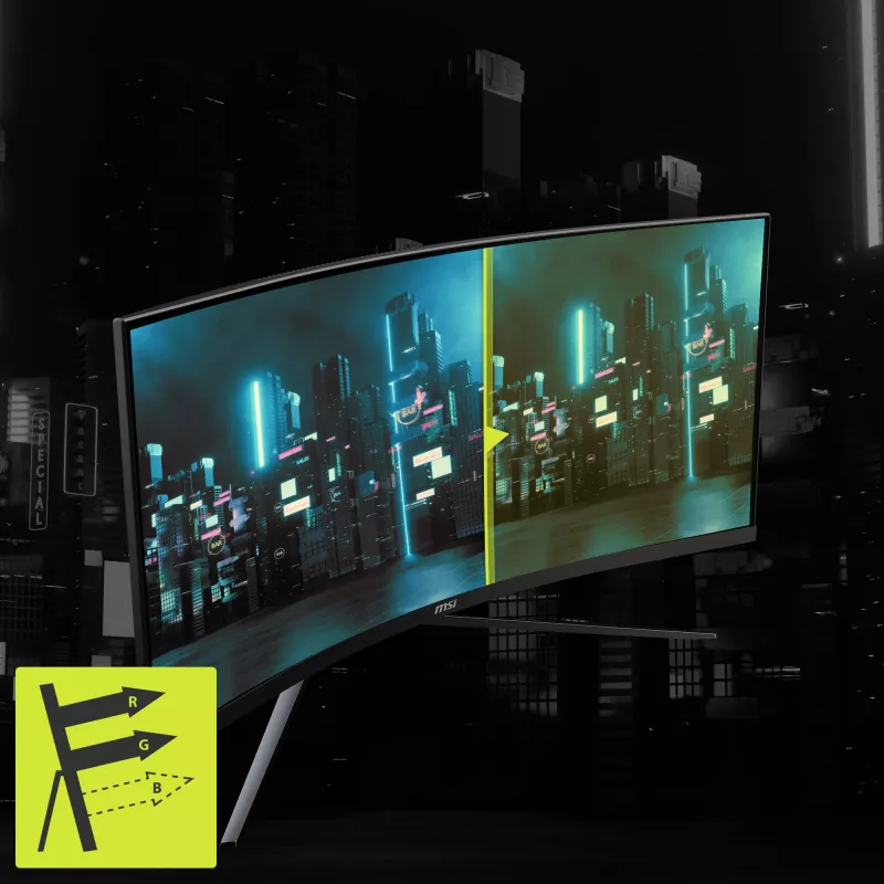 Monitorius MSI MAG 345CQRDE 86,4 cm (34 colių) 3440 x 1440 pikselių UltraWide Dual Quad HD juodas