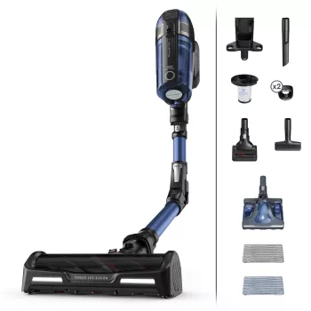 Rowenta RH98C0 2-in-1 lazdelinis dulkių siurblys, sausas ir šlapias valymas, be maišelio, 0,9 l, 320 W, mėlyna, pilka