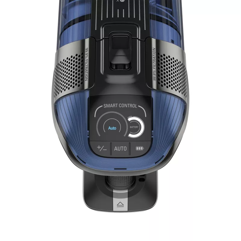 Rowenta RH98C0 2-in-1 lazdelinis dulkių siurblys, sausas ir šlapias valymas, be maišelio, 0,9 l, 320 W, mėlyna, pilka