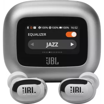 JBL Live Buds 3 belaidės ausinės, sidabrinės
