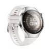 Išmanusis laikrodis HUAWEI WATCH 5 — smėlio spalvos korpusas su balta juosta, 42 mm apvalus nerūdijančio plieno korpusas, 1,38 colio AMOLED, GPS, Bluetooth, 540 mAh baterija