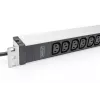 DIGITUS 1U aliumininis PDS stovas 12x C13 16A 230VAC 50/60Hz saugos kištukas