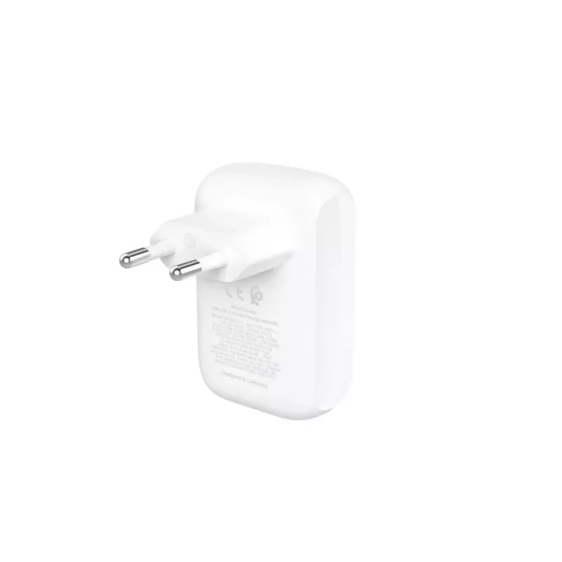 BELKIN BoostCharge 42W-30W USB-C + 12W Dvigubas sieninis įkroviklis Baltas