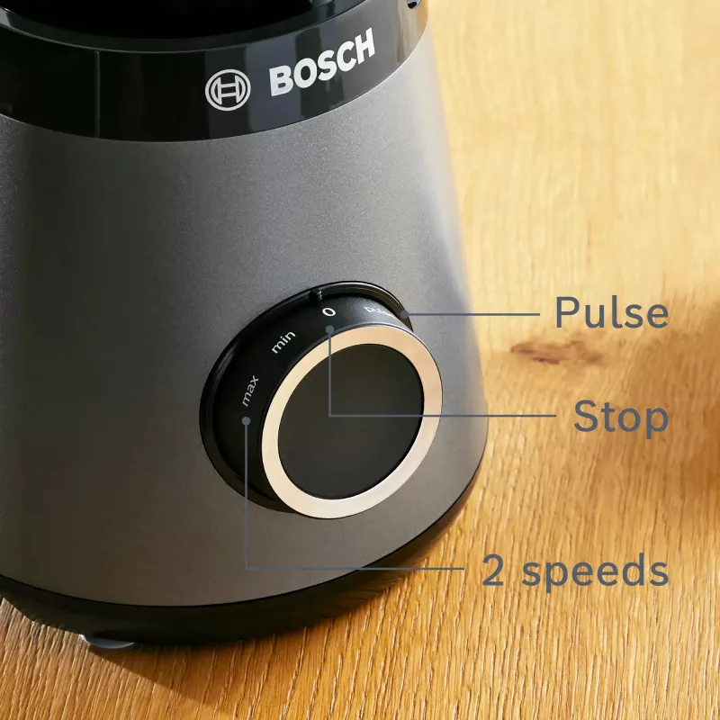 Stalo blenderis Bosch Serie 4 MMB6177S 1,5 L 1200 W juodas, sidabrinis