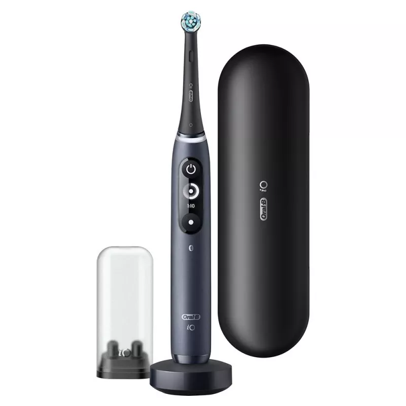 Oral-B iO elektrinis dantų šepetėlis suaugusiems Sukamasis šepetėlis Juodas