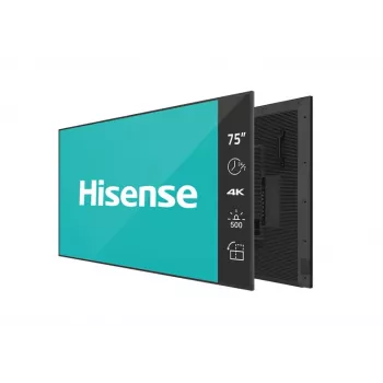 Hisense 75DM66D Skaitmeninės reklamos ekranas 190,5 cm (75 col.) LED Wi-Fi 500 cd/m² 4K Ultra HD Juodas Įmontuotas procesorius Android 11 24/7