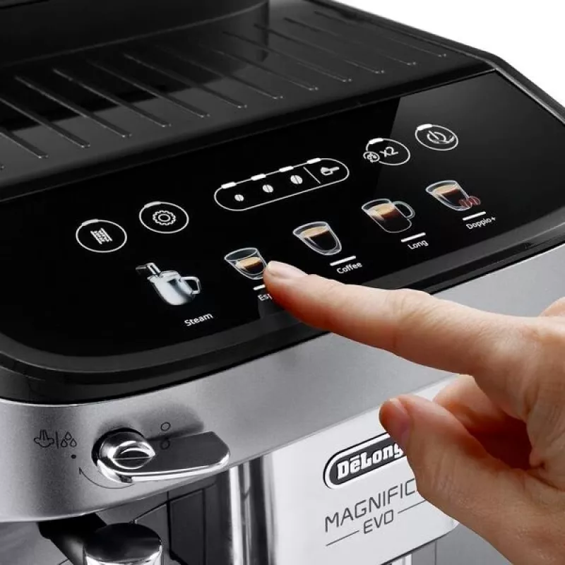 Kombinuotas espreso kavos aparatas De'Longhi Magnifica ECAM290.31.SB — 1,8 L vandens bakas, 250 g pupelių talpa, 15 barų, 2 puodeliai