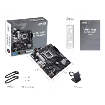Motininė plokštė ASUS PRIME H610M-A WIFI — Intel H610, LGA 1700, micro ATX, DDR5, 2x DIMM, Wi‑Fi 5, 7.1 garso
