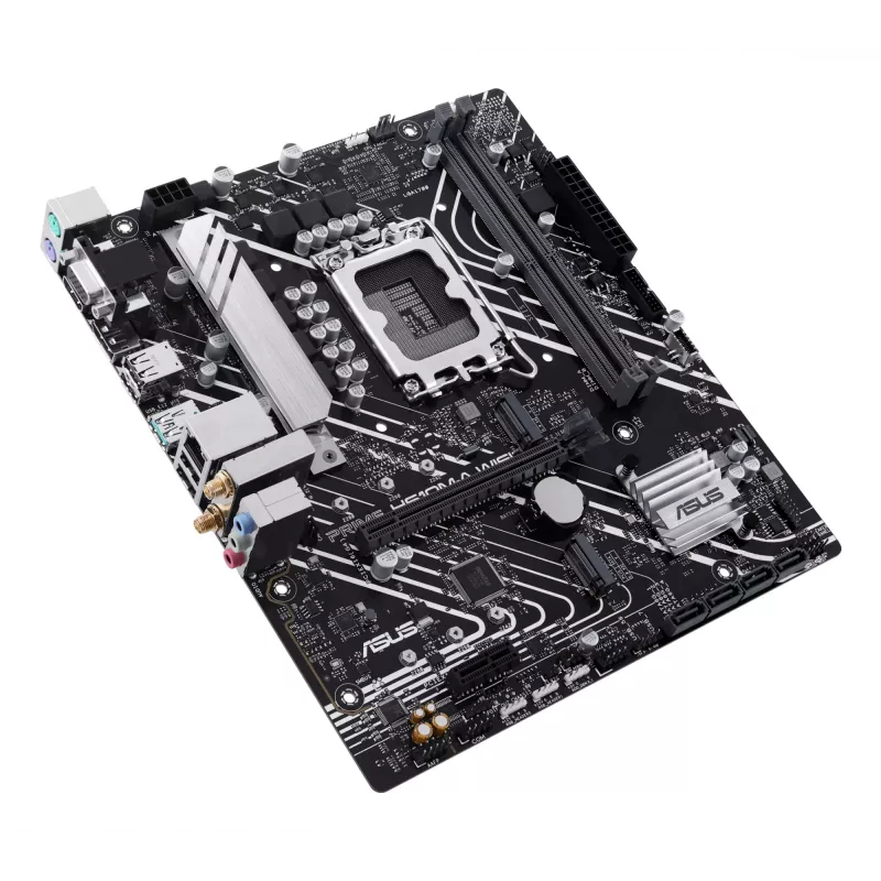 ASUS PRIME H610M-A WIFI motininė plokštė, Intel H610, LGA 1700, micro ATX, DDR5, 2x DIMM, Wi-Fi 5, Bluetooth, Gigabit LAN, 7.1 HD garsas