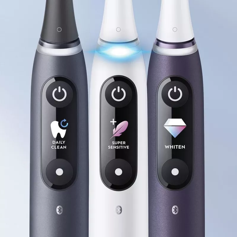 Oral-B iO elektrinis dantų šepetėlis Suaugusiems Sukamasis šepetėlis Baltas