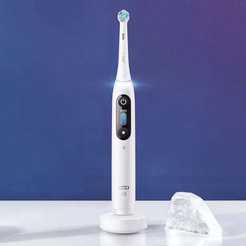 Oral-B iO elektrinis dantų šepetėlis Suaugusiems Sukamasis šepetėlis Baltas