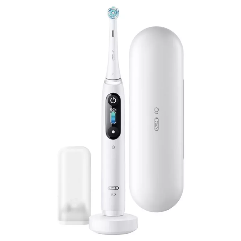 Oral-B iO elektrinis dantų šepetėlis Suaugusiems Sukamasis šepetėlis Baltas