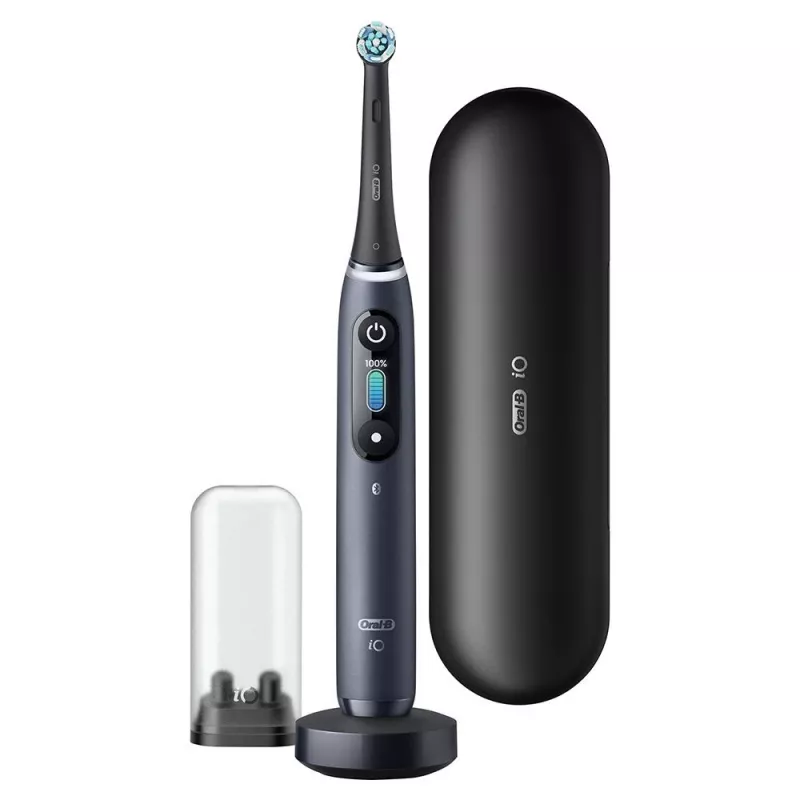 Oral-B iO elektrinis dantų šepetėlis suaugusiems Sukamasis šepetėlis Juoda