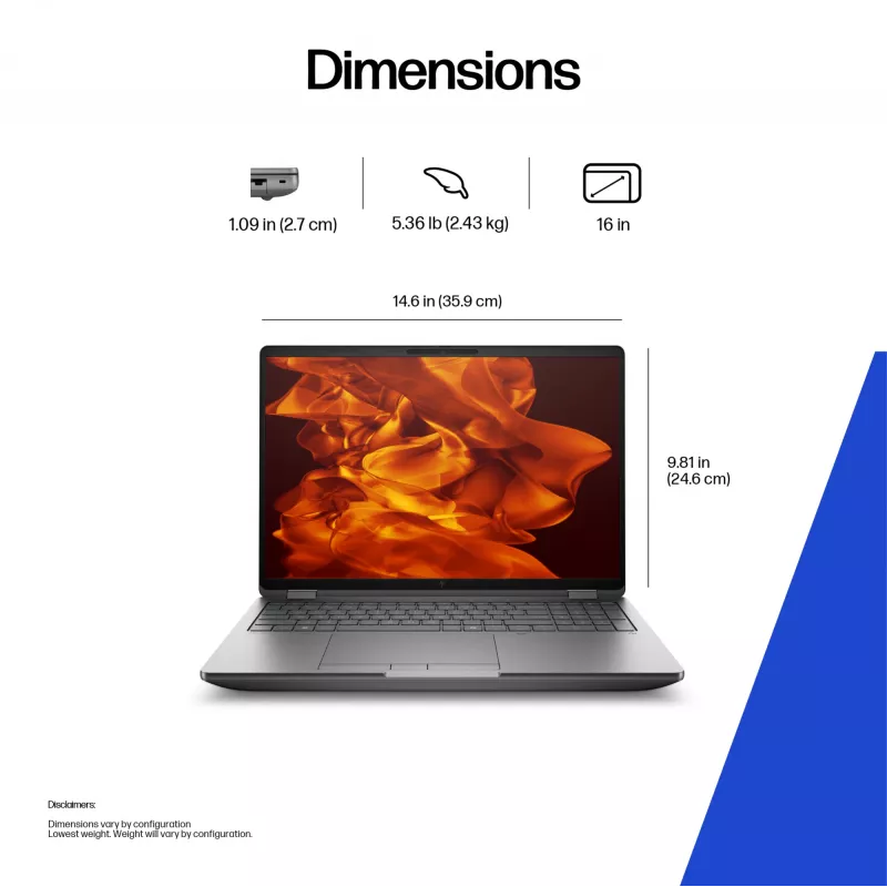 HP ZBook Fury G1i Intel Core Ultra 9 285HX 40,6 cm (16 colių) WQXGA 64 GB DDR5-SDRAM Wi-Fi 7 (802.11be) Windows 11 Pro AI darbo stotis, AI asmeninis kompiuteris